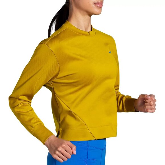 Brooks Run Within Sweatshirt & Tights Set Women's Blue Gold Size XL 221530  NWT - Picture 4 of 12
